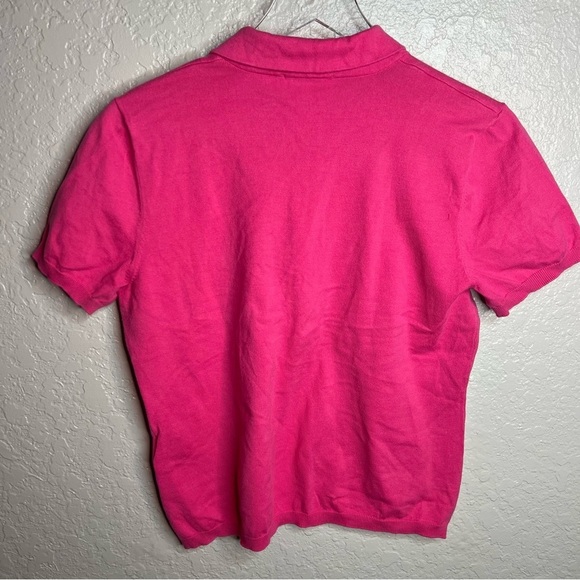 Talbots Pink Button Short Sleeve Top - Picture 5 of 7